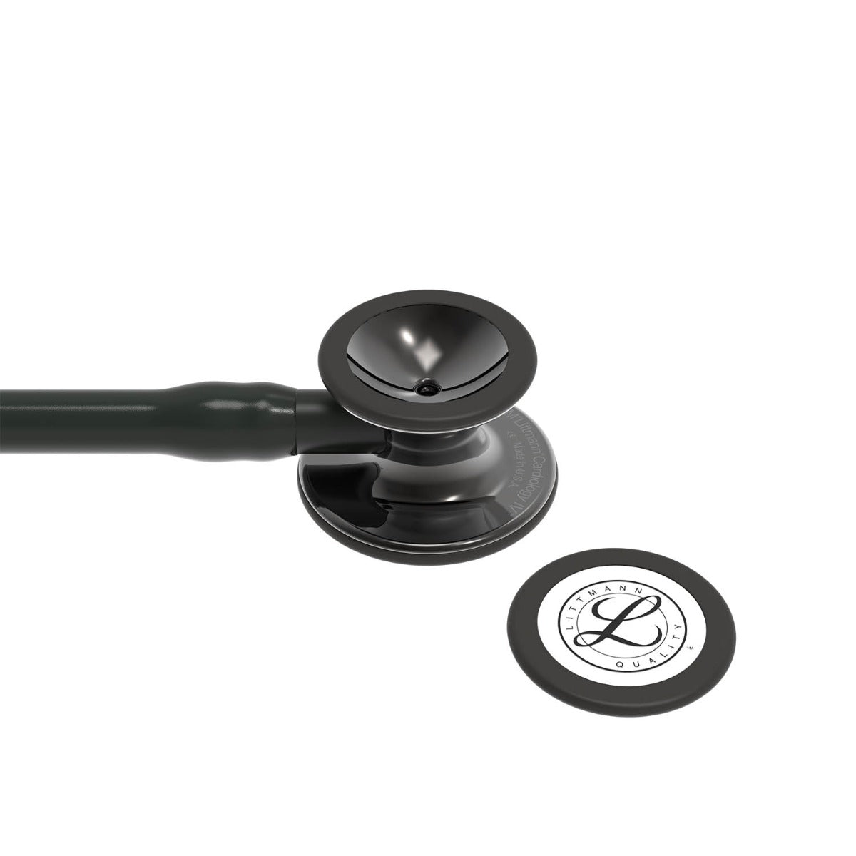 Littmann Cardiology IV Diagnostic Stethoscope: Smoke & Black - Black Stem 6232 - Student Program 3M Littmann