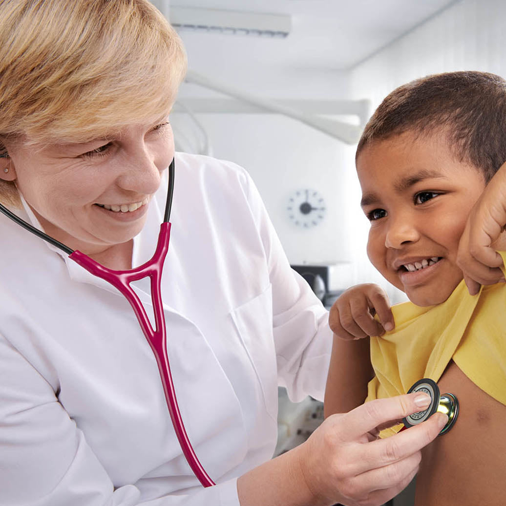 Littmann Cardiology IV Diagnostic Stethoscope: High Polish Rainbow & Raspberry - Smoke Stem 6241 - Student Program 3M Littmann