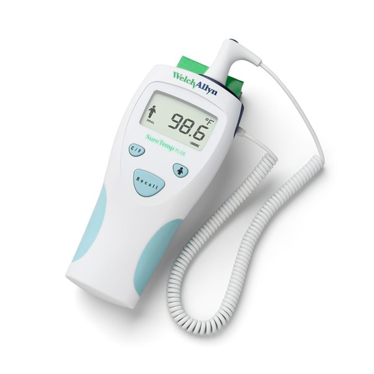 Welch Allyn SureTemp Plus 690 Wall-Mount Electronic Thermometer (One per Room) with Interchangeable Oral Probe Well Welch Allyn