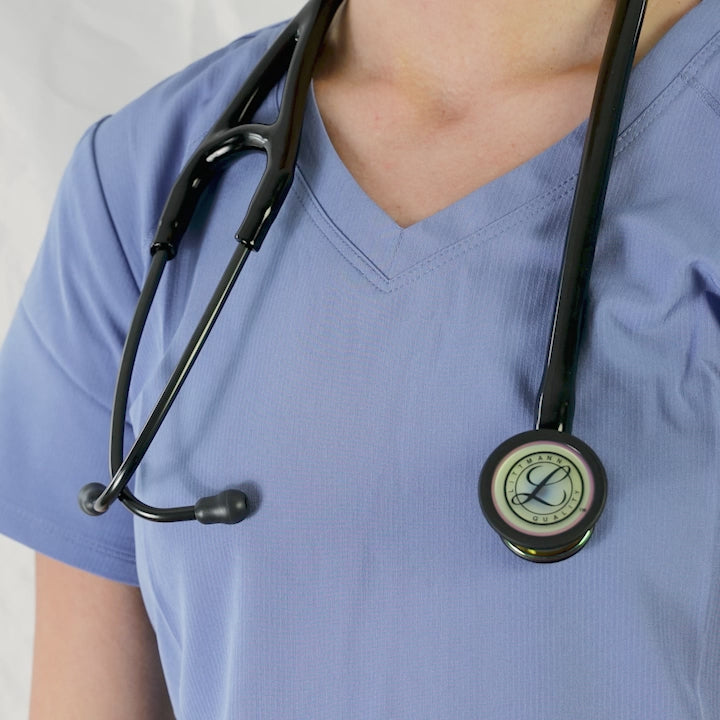 Littmann Cardiology IV Diagnostic Stethoscope: High Polish Rainbow & Black - Smoke Stem 6240 - Student Program 3M Littmann