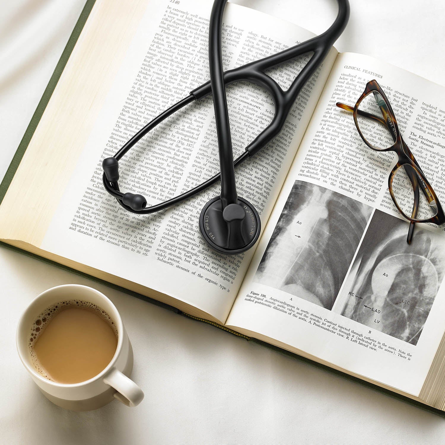 Littmann Master Cardiology Stethoscope: Black & Smoke 2176 - Student Program 3M Littmann