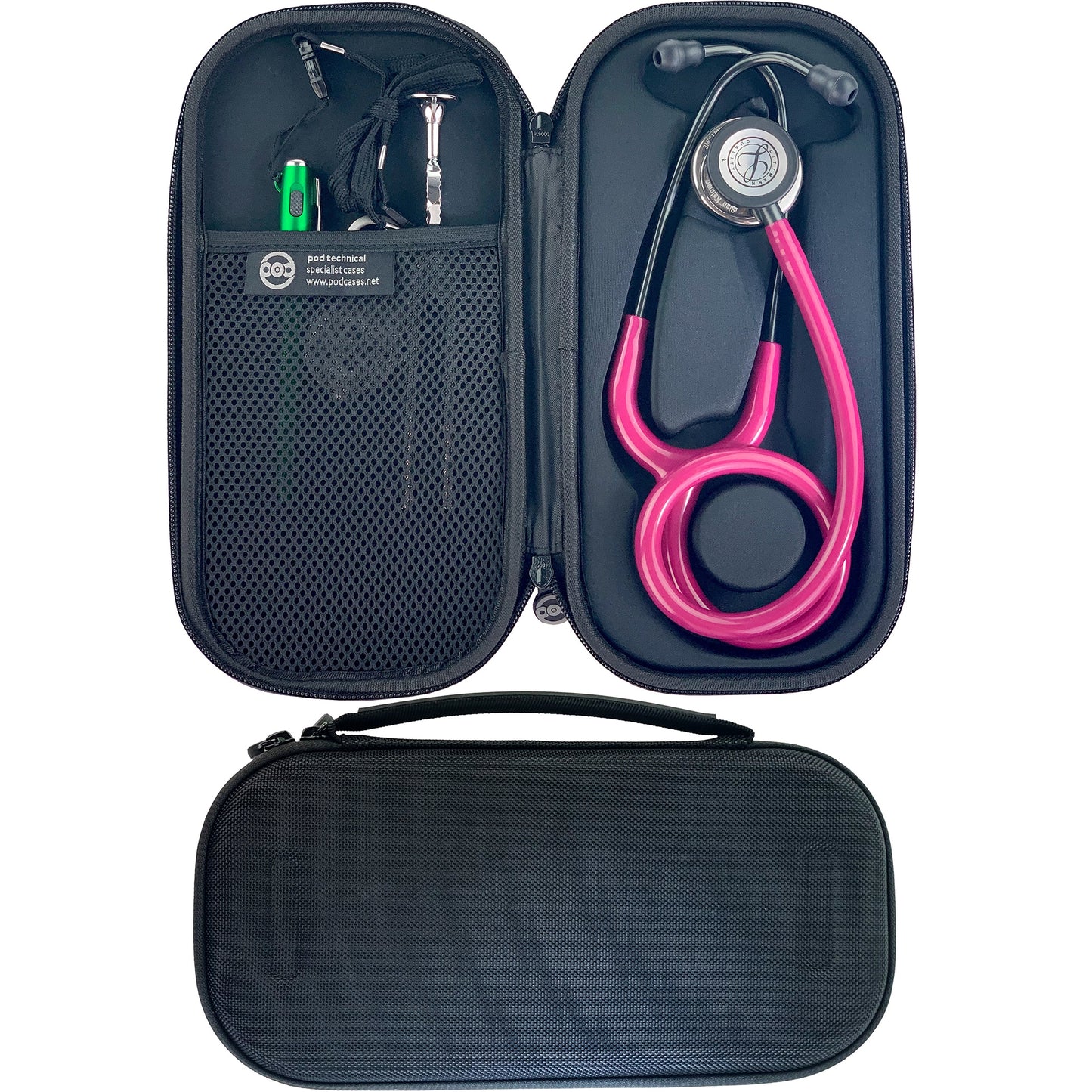 Pod Technical Classicpod Micro Stethoscope Case for Littmann Classic Stethoscopes - All Black Pod Technical