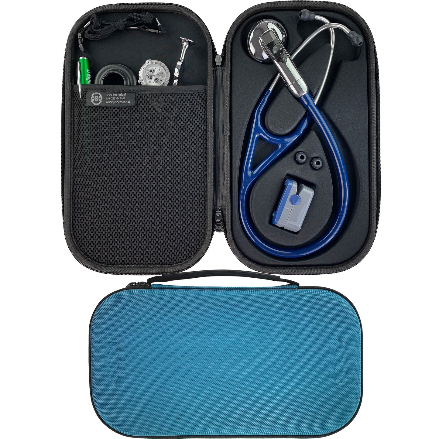 Pod Technical Cardiopod II Stethoscope Case for all Littmann Stethoscopes - Caribbean Blue Pod Technical