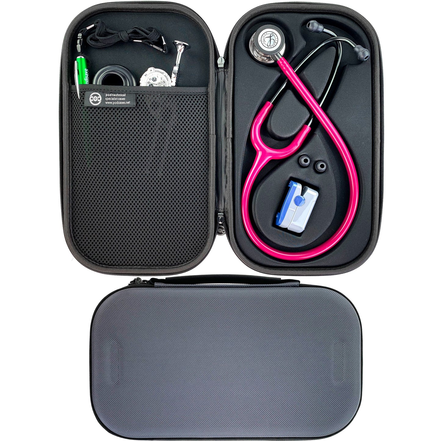 Pod Technical Cardiopod II Stethoscope Case for all Littmann Stethoscopes - Smoke Pod Technical