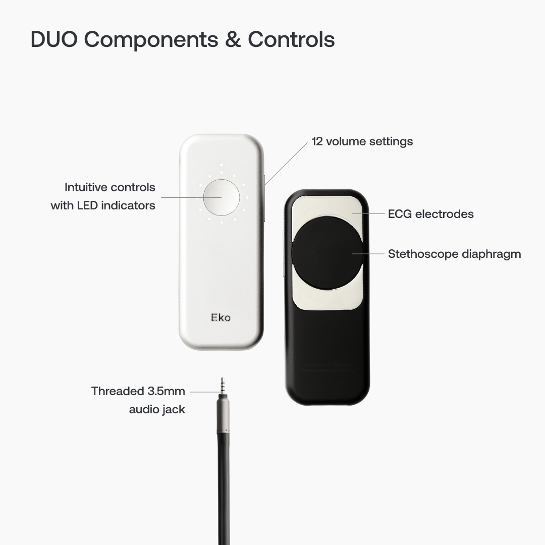 Eko DUO Digital Stethoscope and ECG - Black Eko Health