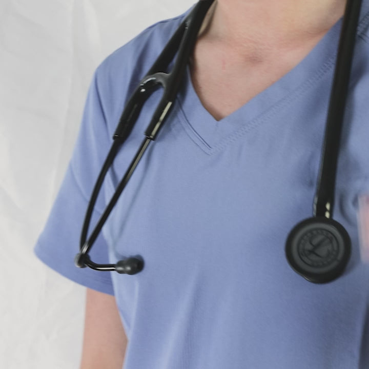 Littmann Cardiology IV Diagnostic Stethoscope: Black & Black - Red Stem 6200 3M Littmann