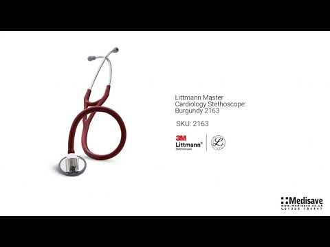 Littmann Master Cardiology Stethoscope: Burgundy 2163 - Student Program 3M Littmann