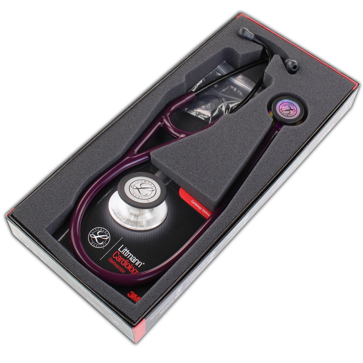 Littmann Cardiology IV Diagnostic Stethoscope: Rainbow & Plum - Violet Stem 6205 3M Littmann