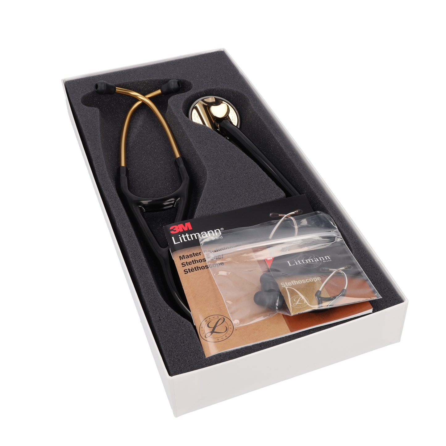 Littmann Master Cardiology Stethoscope: Black & Brass 2175 Littmann