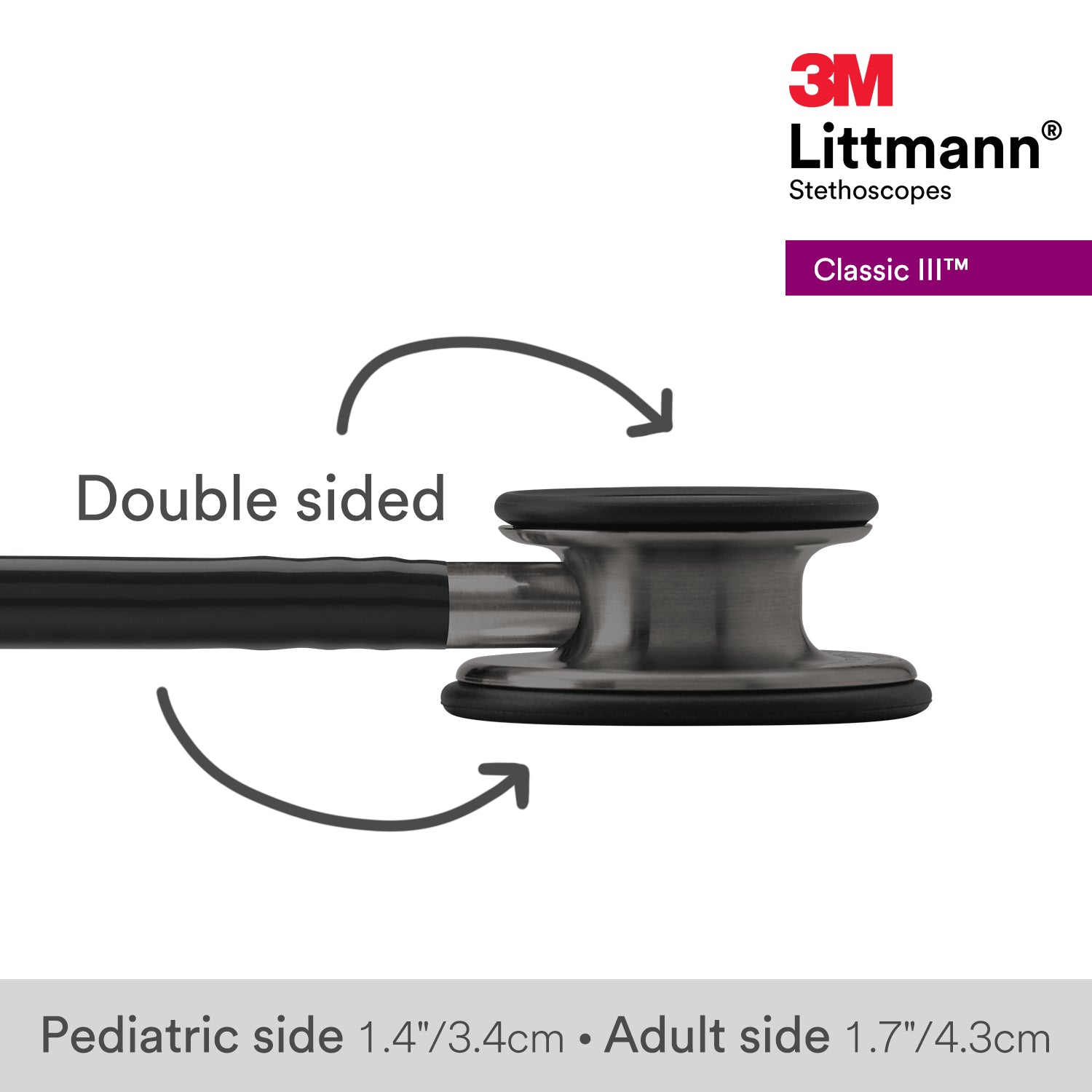 Littmann Classic III Stethoscope: Black & Smoke 5811 3M Littmann