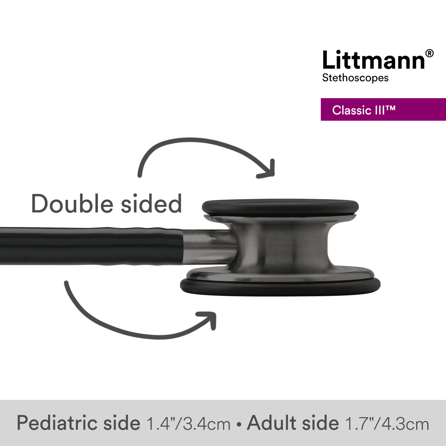 Littmann Classic III Stethoscope: Black & Smoke 5811 Littmann