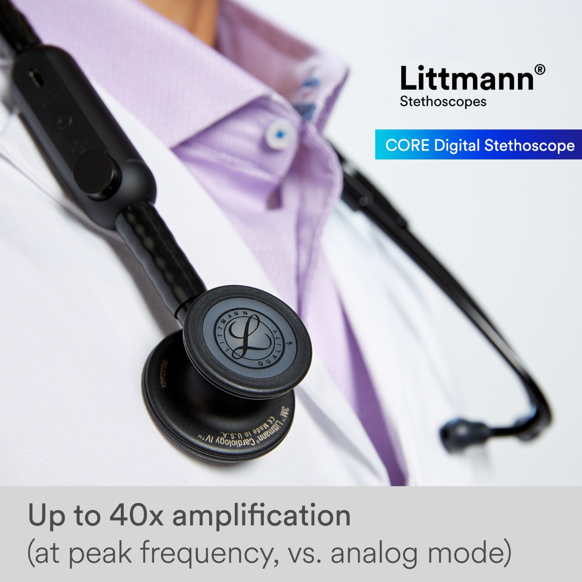 Littmann® CORE Digital Stethoscope - Black 8480 Littmann