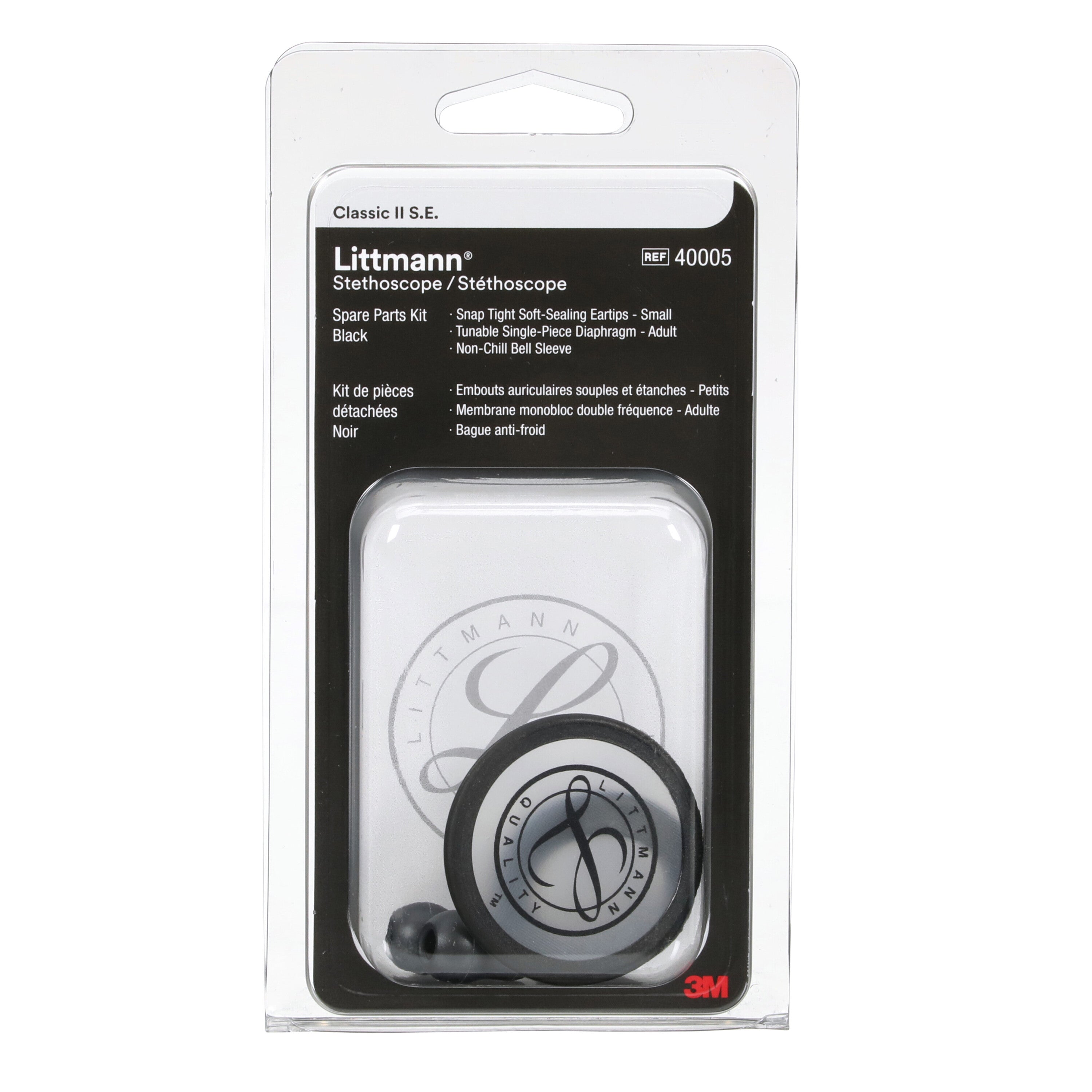 Littmann Stethoscope Spare Parts Kit - Classic II S.E. - Black