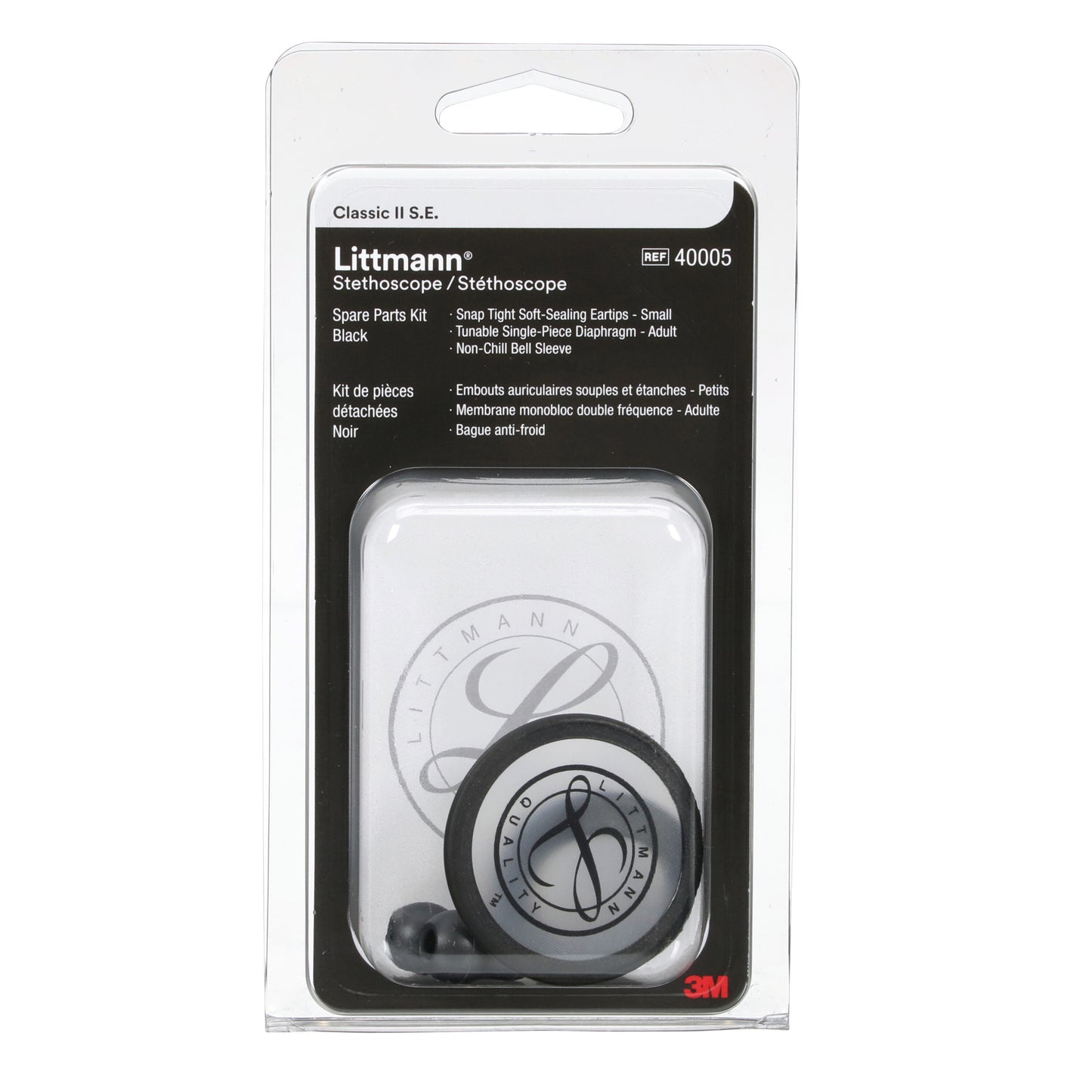 3M Littmann Stethoscope Spare Parts Kit - Classic II S.E. - Black 3M Littmann