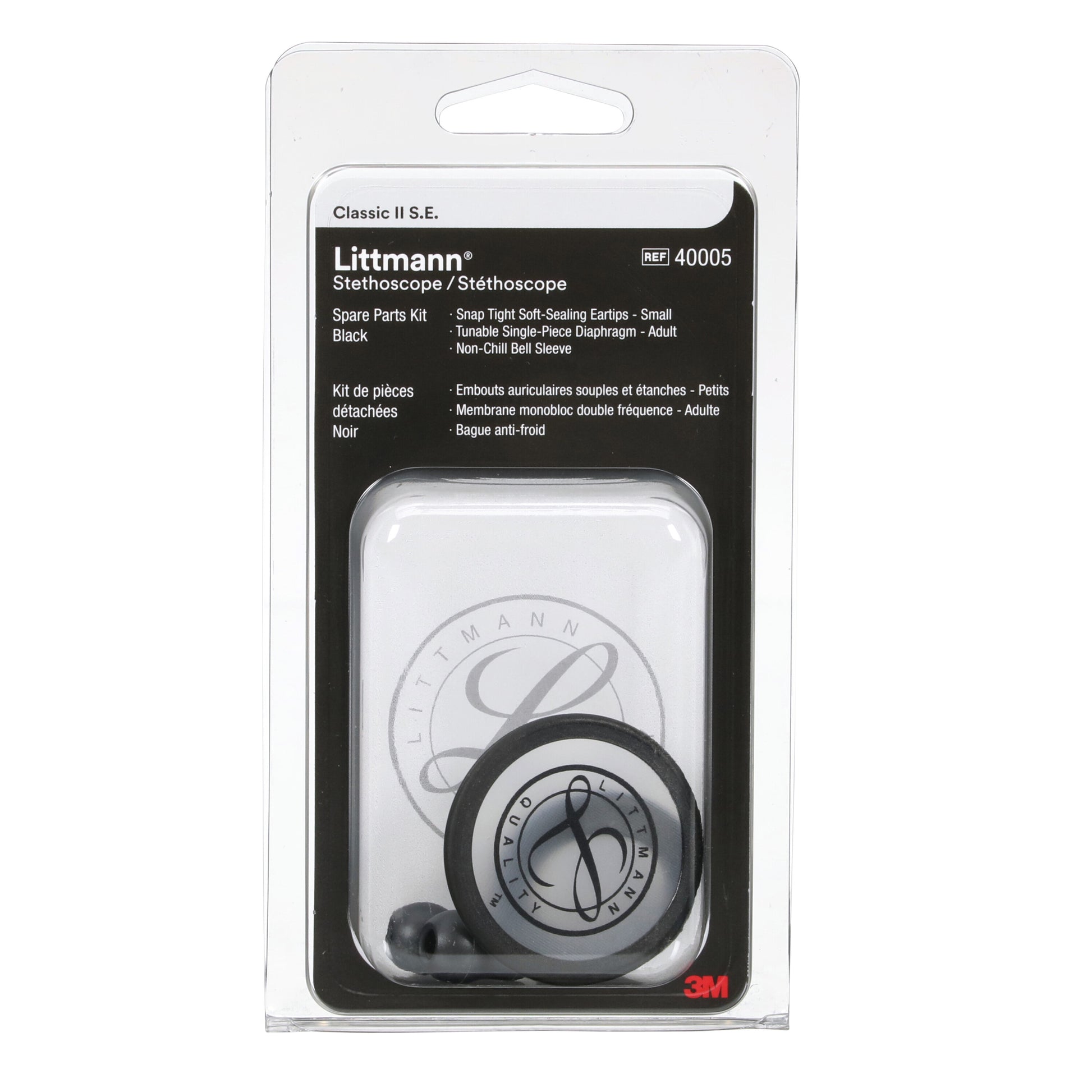 3M Littmann Stethoscope Spare Parts Kit - Classic II S.E. - Black 3M Littmann