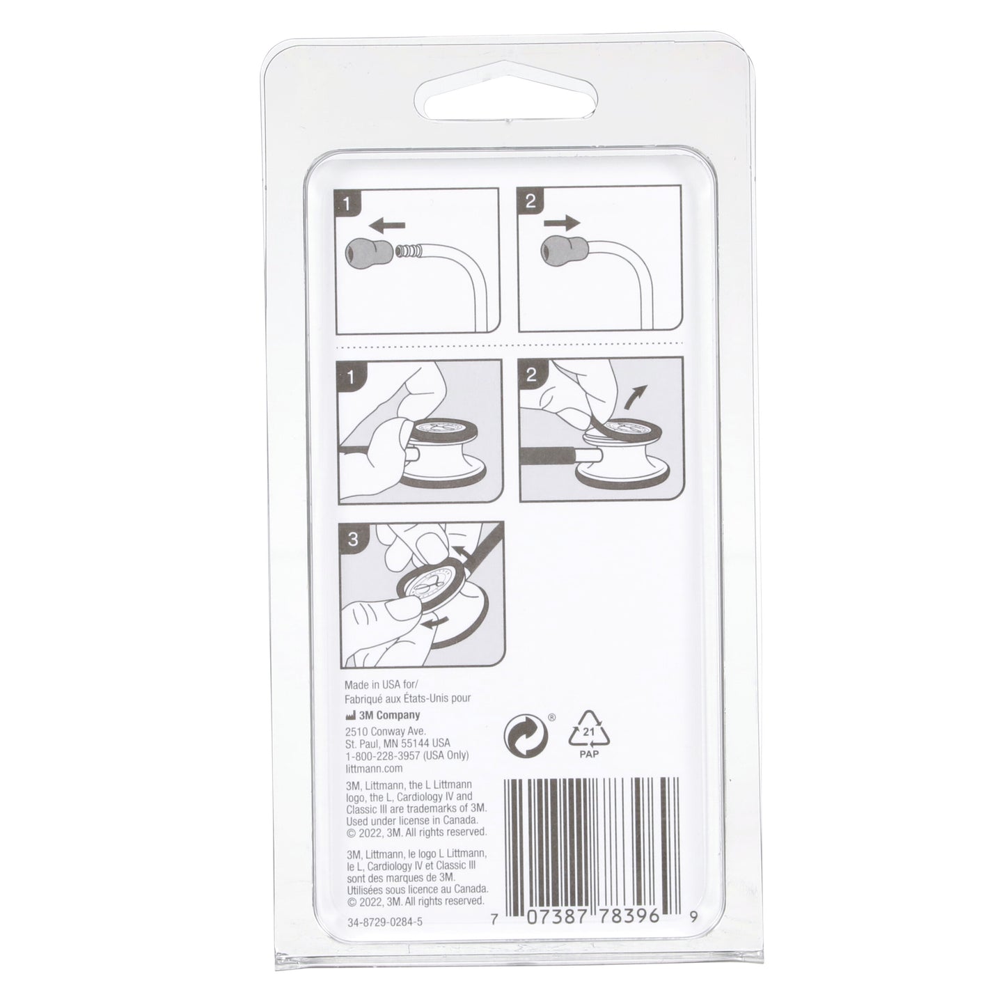 3M Littmann Stethoscope Spare Parts Kit - Classic III/ Cardiology IV - Black 3M Littmann