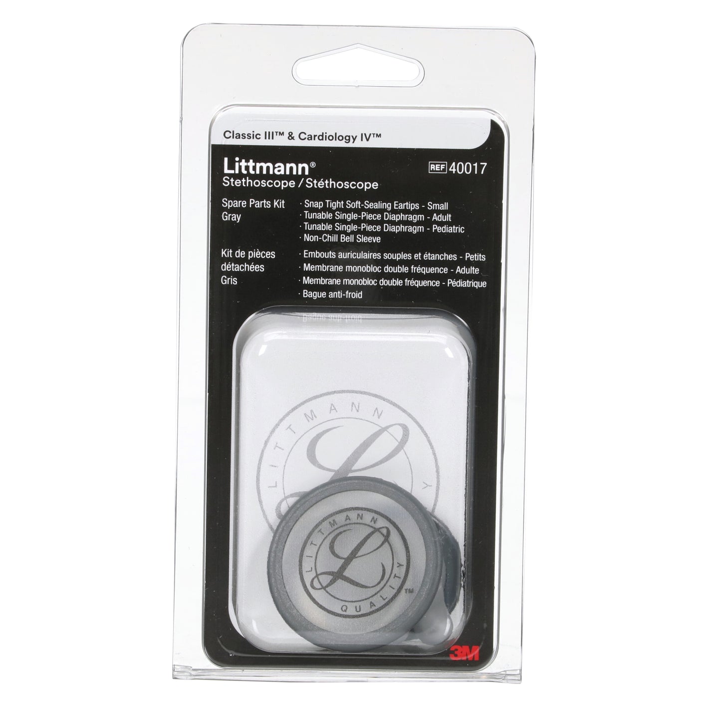 3M Littmann Stethoscope Spare Parts Kit - Classic III/Cardiology IV - Gray 3M Littmann