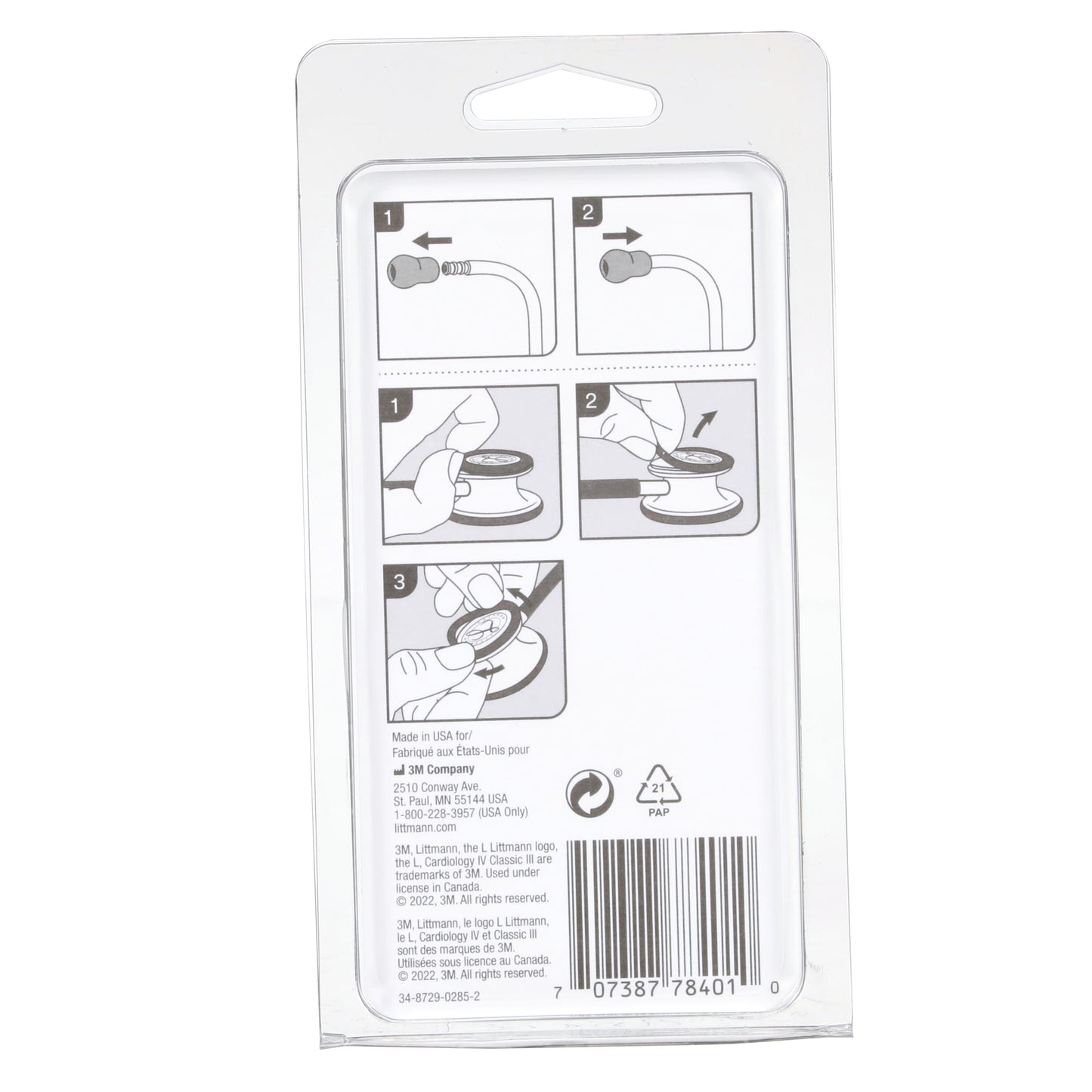 3M Littmann Stethoscope Spare Parts Kit - Classic III/Cardiology IV - Gray 3M Littmann