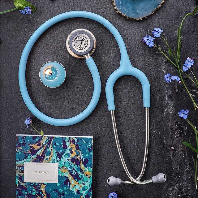 Littmann Classic III Monitoring Stethoscope: Satin Marine Blue Tube 5912C 3M Littmann