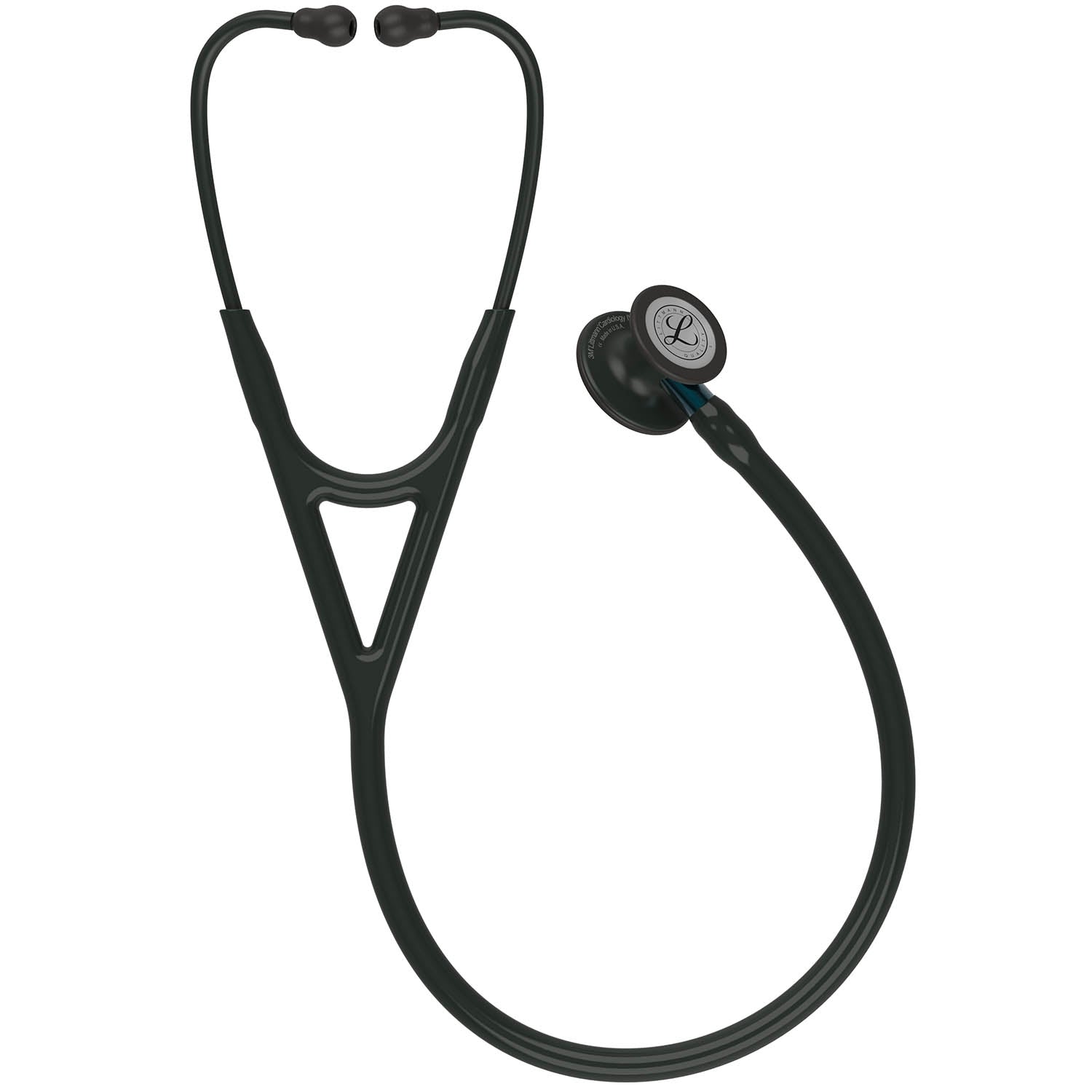 Littmann Cardiology IV Diagnostic Stethoscope: Black & Black - Blue Stem 6201 - Student Program 3M Littmann