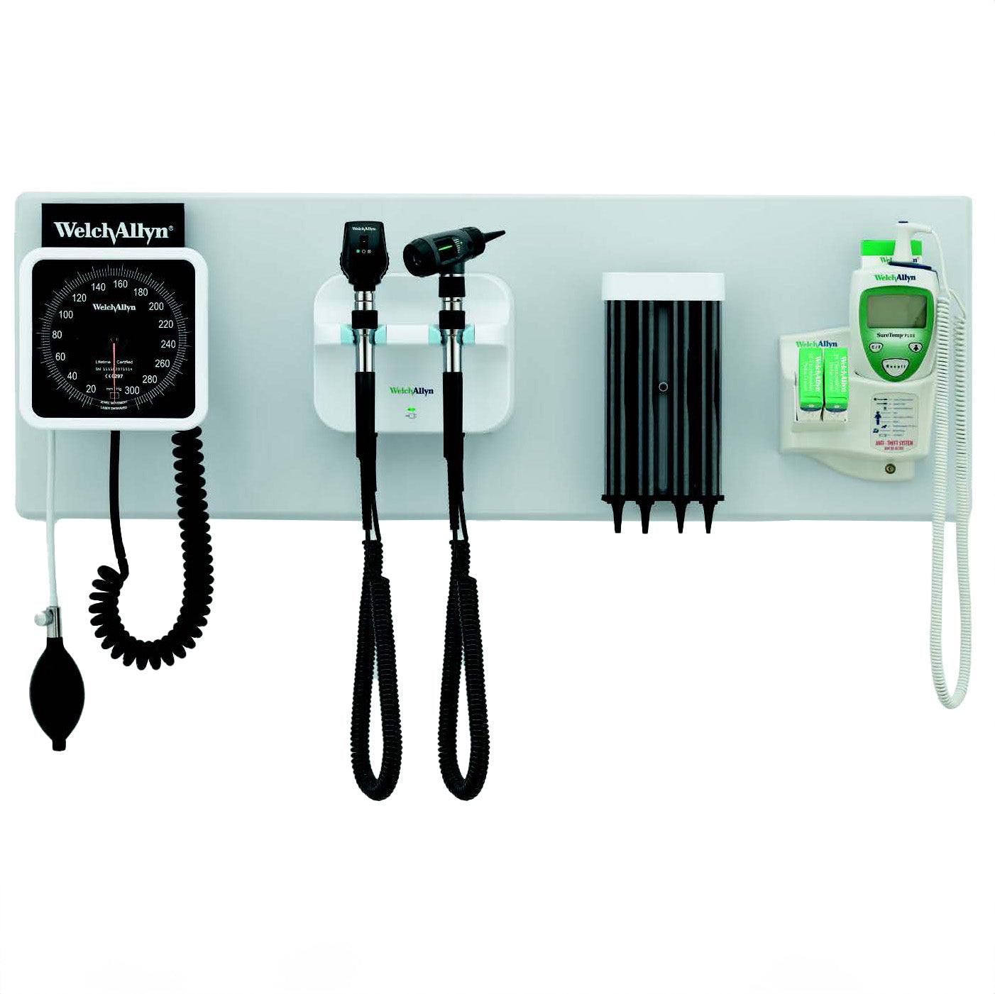 Welch Allyn Green Series 777 Integrated Wall Diagnostic System including Wall Aneroid Sphygmomanometer Welch Allyn