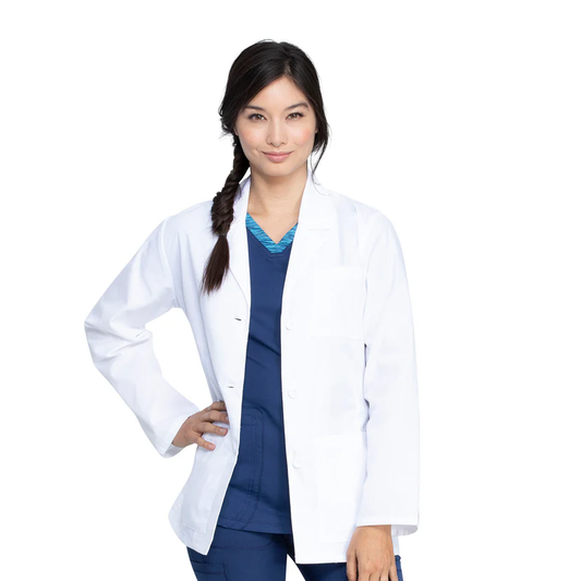 Women's Lab Coat Dickies - White stethoscopeca