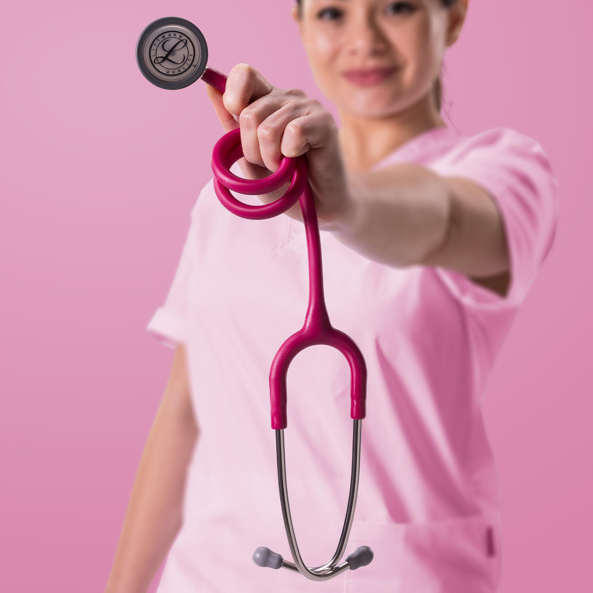 Littmann Classic III Monitoring Stethoscope: Satin Raspberry 5648C Littmann