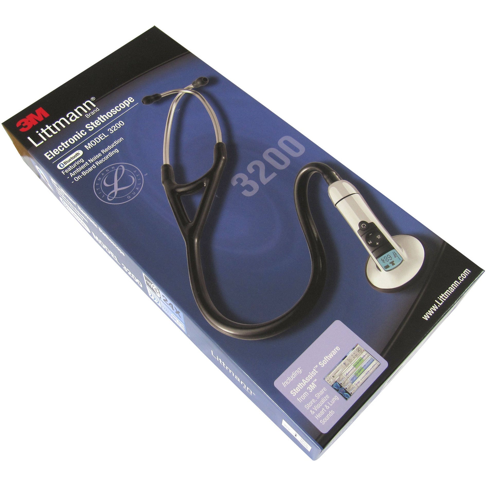 Littmann 3200 Bluetooth Electronic Stethoscope - Navy Blue 3200NB