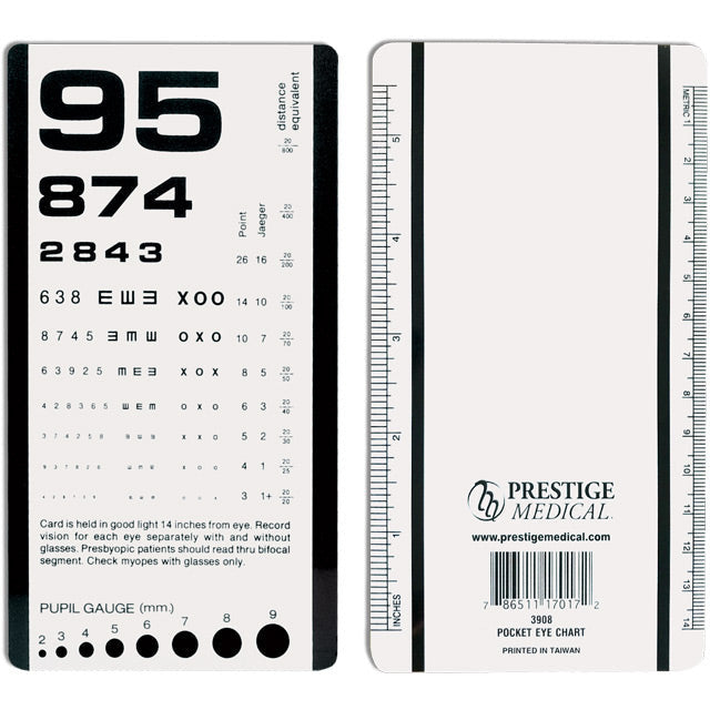 Pocket Eye Chart Prestige