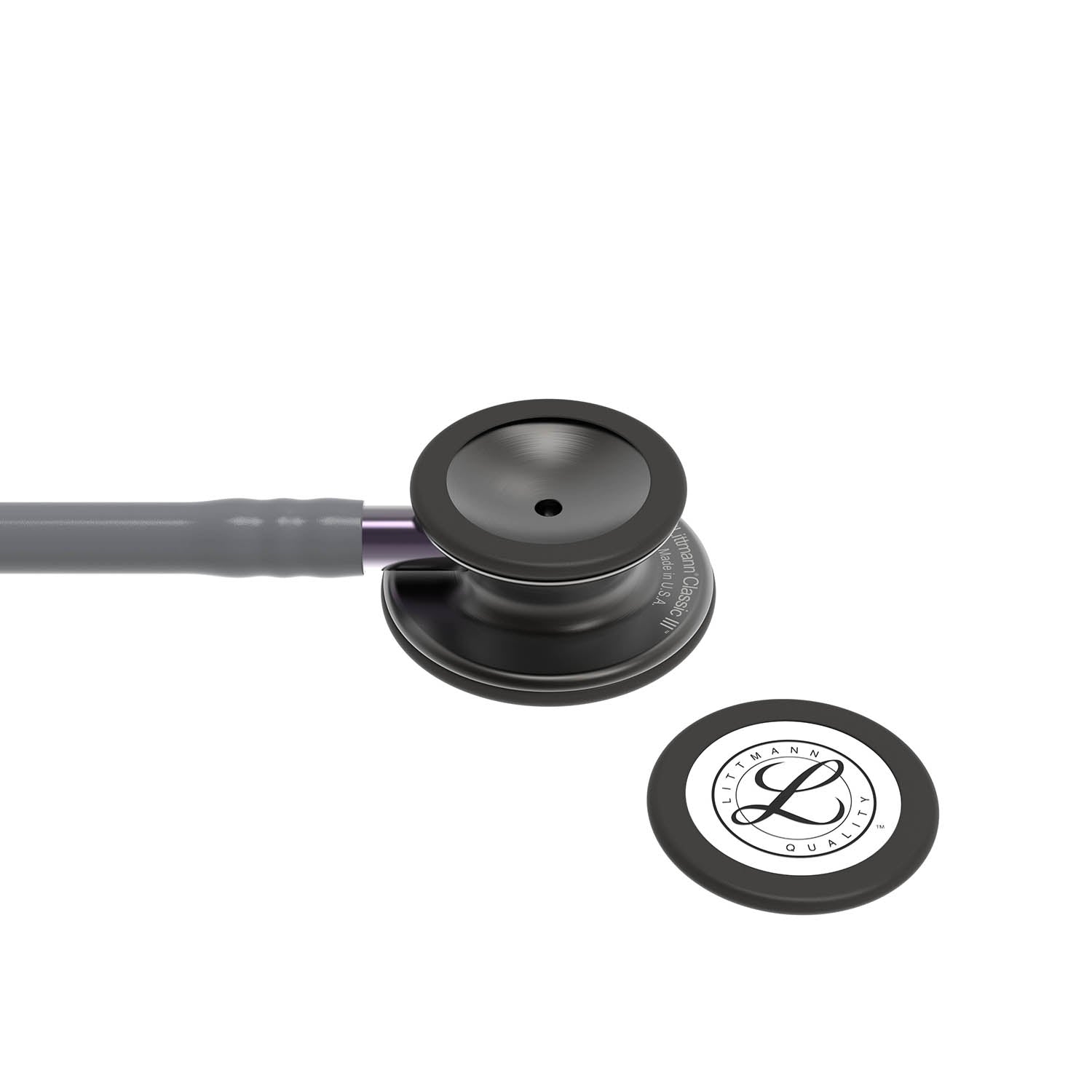 Littmann Classic III Monitoring Stethoscope: Smoke & Gray - Violet Stem 5873 Student Deal 3M Littmann