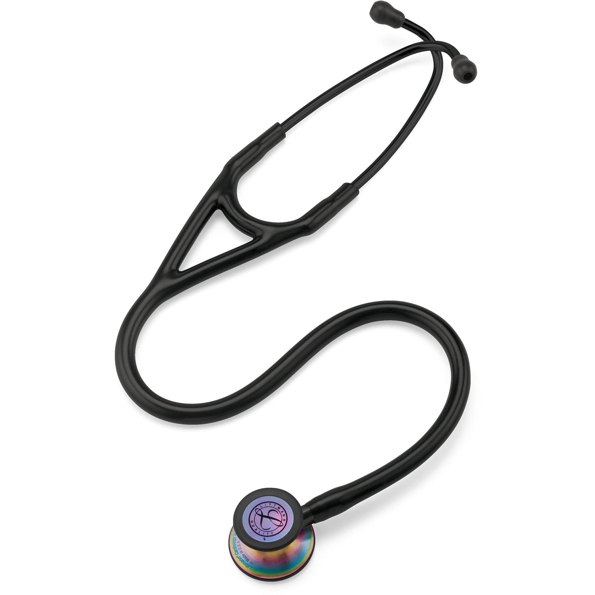 Littmann Cardiology IV Stethoscope: Black & Rainbow 6165 3M Littmann