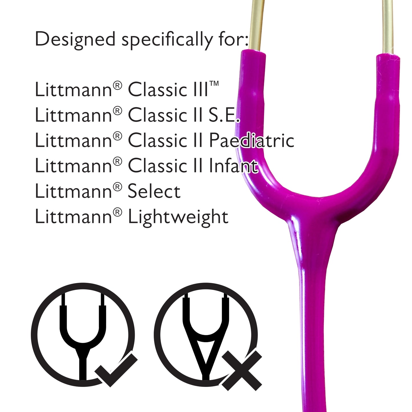 Pod Technical Classicpod Micro Stethoscope Case for Littmann Classic Stethoscopes - Purple Pod Technical